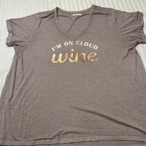 Criss cross neck. I’m on cloud wine 🍷